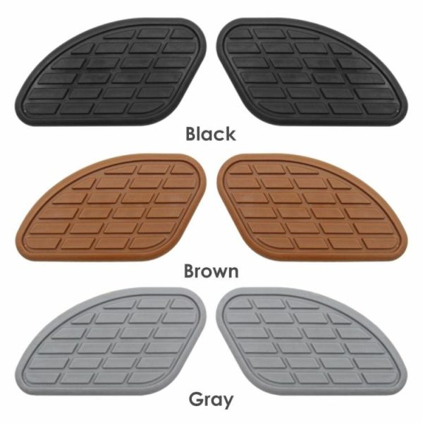 1 Pair Motorcycle Fuel Gas Tank Traction Pads Rubber Knee Grip Protectors  |  Replacement Parts Motorcycle Black