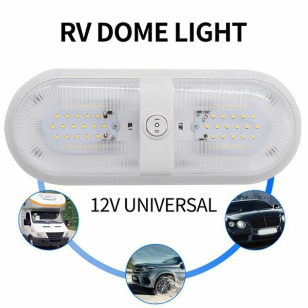 10-24V 48 LED RV Ceiling Light with Rocker Switch for Camper Yacht Boat  |  Others Motorcycle Others