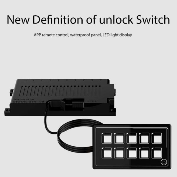 10 Gang Car 10P Membrane Controller Switch Panel IP67 Waterproof BT APP Control  |  Others Motorcycle Others