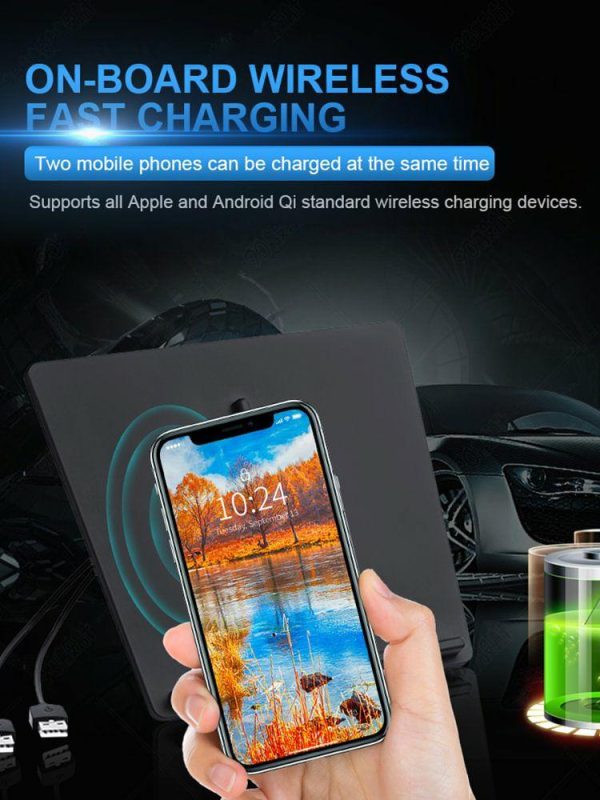 10W Charge Panel Dual Car Accessories Charger Wireless Charger For Tesla Model 3  |  Car Charger Car Charger Car Charger