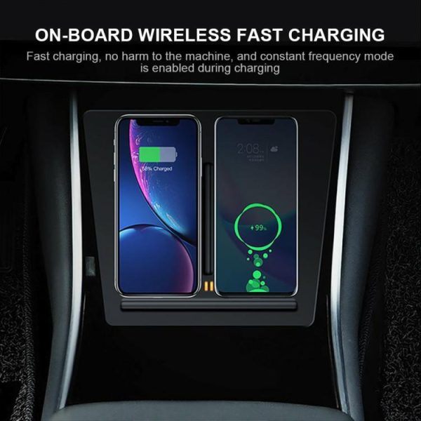 10W Charge Panel Dual Car Accessories Charger Wireless Charger For Tesla Model 3  |  Car Charger Car Charger Car Charger