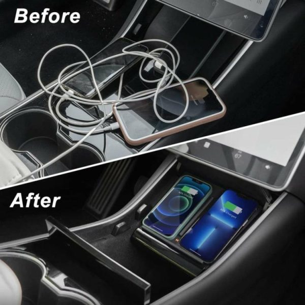 10W Charge Panel Dual Car Accessories Charger Wireless Charger For Tesla Model 3  |  Car Charger Car Charger Car Charger