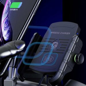 12-24V Cell Phone Holder with Wireless Charger 15W for iPhone Android 4.5-7 Inch  |  Motorcycle Electronics Motorcycle Black/Grey/Red