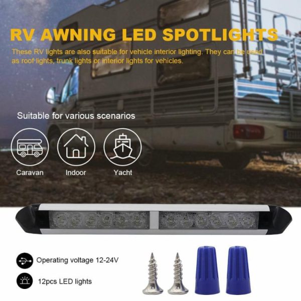 12-24V LED Awning Lamp 6000K Caravan Interior Light 3600LM for Motorhome Trailer  |  Others Motorcycle Others