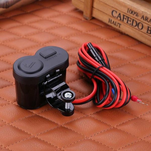 12-24V Motorcycle Scooter Handlebar Clamp Waterproof USB Cigarette Light  |  Motorcycle Electronics Motorcycle Motorcycle Electronics