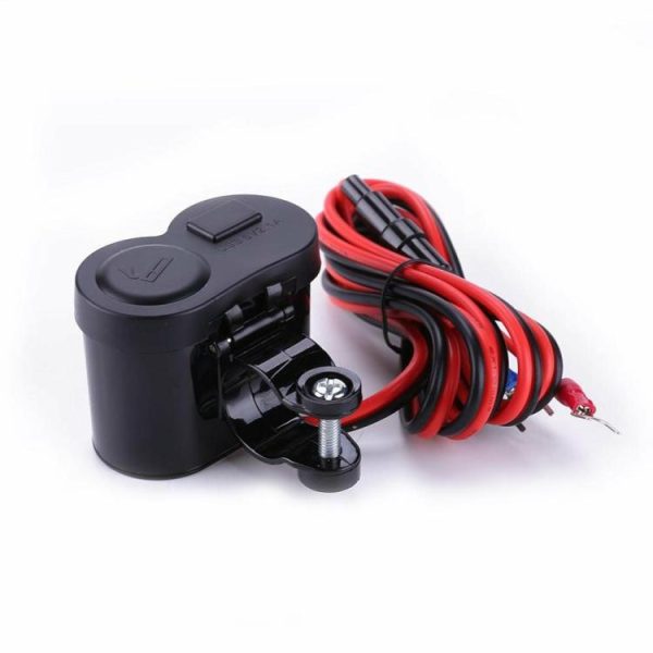 12-24V Motorcycle Scooter Handlebar Clamp Waterproof USB Cigarette Light  |  Motorcycle Electronics Motorcycle Motorcycle Electronics