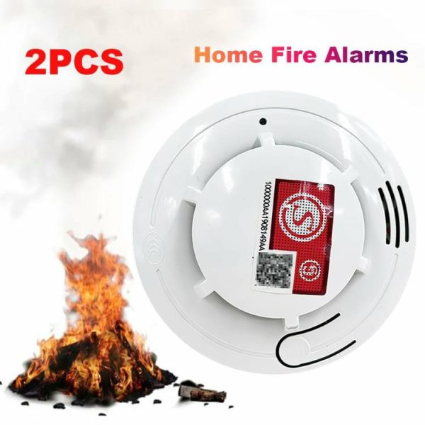 1/2Pcs Home Fire Alarm Smoke Detector with Batteries Gas Sensor Safety Equipment  |  Others Motorcycle Others