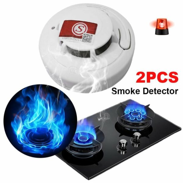 1/2Pcs Home Fire Alarm Smoke Detector with Batteries Gas Sensor Safety Equipment  |  Others Motorcycle Others