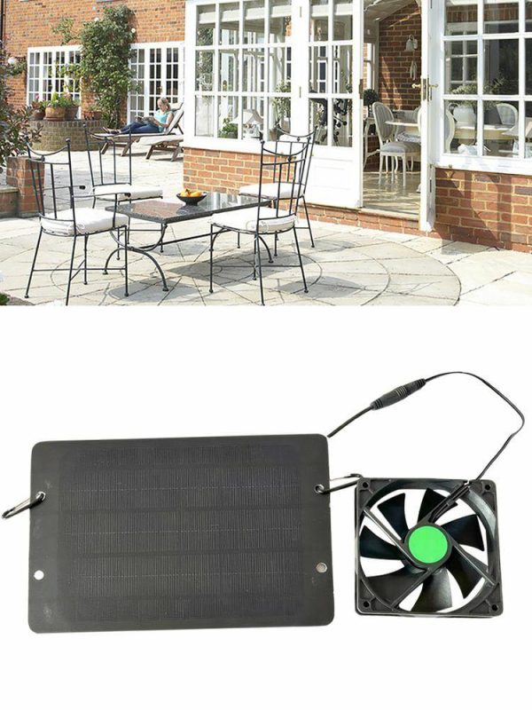 12V 10W Solar Exhaust Fan IP65 Waterproof Solar Panel Powered Fan Air Extractor  |  Car Charger Car Charger Car Charger