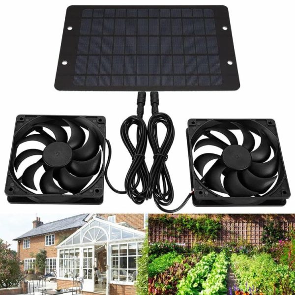 12V 10W Solar Exhaust Fan IP65 Waterproof Solar Panel Powered Fan Air Extractor  |  Car Charger Car Charger Car Charger