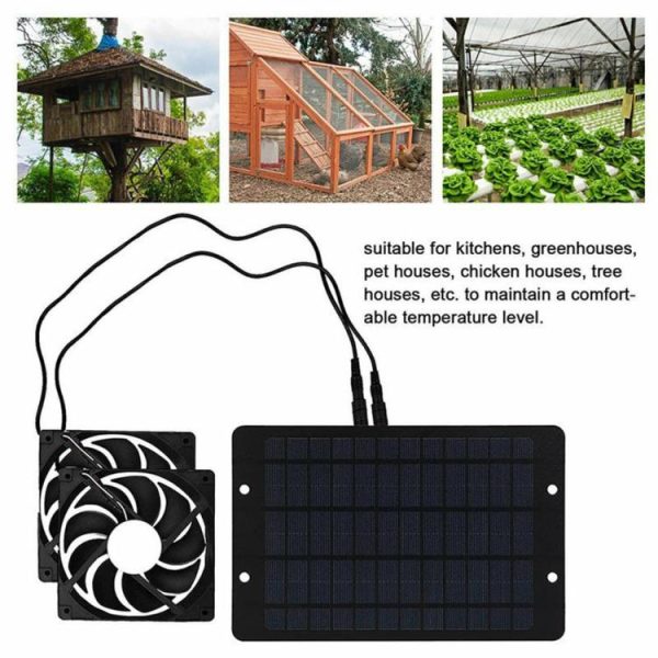 12V 10W Solar Exhaust Fan IP65 Waterproof Solar Panel Powered Fan Air Extractor  |  Car Charger Car Charger Car Charger