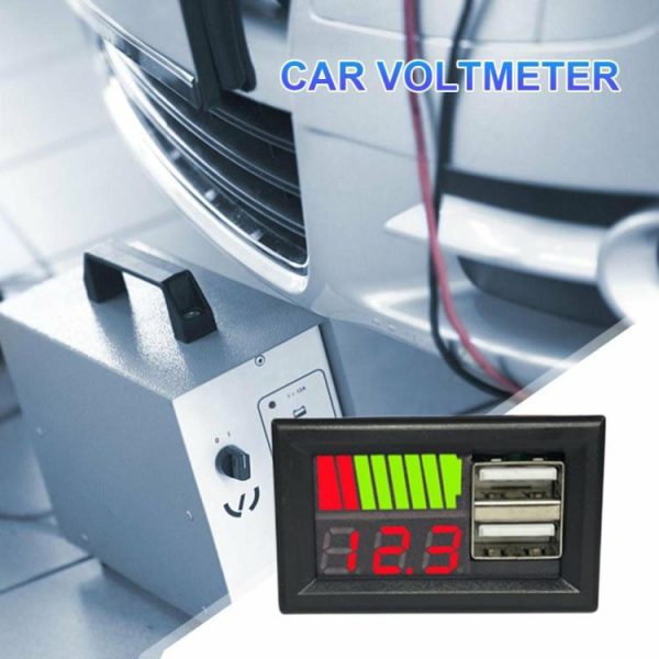 12V Car Voltmeter 5V 2A Battery Capacity Indicator for Vehicle Lead Acid Battery  |  Others Electronics Car Electronics Others Electronics