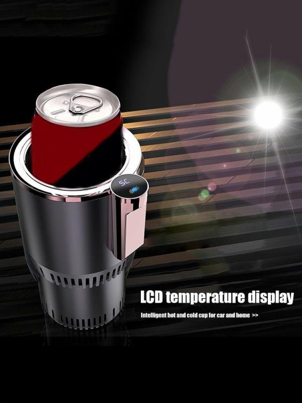 12V Cooling Drink Can with Temperature Display 2 In 1 Beverage Bottle Can Cooler  |  Others Electronics Car Electronics Black