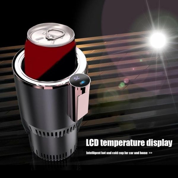 12V Cooling Drink Can with Temperature Display 2 In 1 Beverage Bottle Can Cooler  |  Others Electronics Car Electronics Black