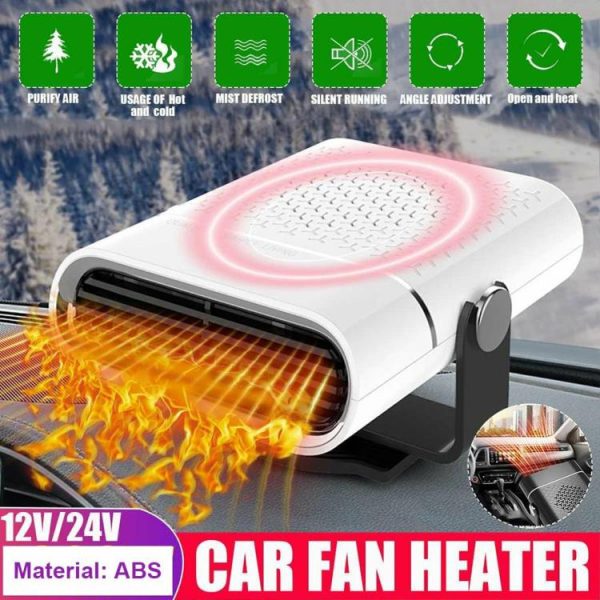 12V/24V Electric Heating Fan Fast Heating Car Windshield Heater Auto Accessories  |  Others Electronics Car Electronics Black