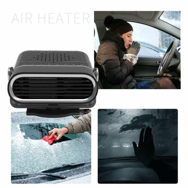 12V/24V Electric Heating Fan Fast Heating Car Windshield Heater Auto Accessories  |  Others Electronics Car Electronics Black