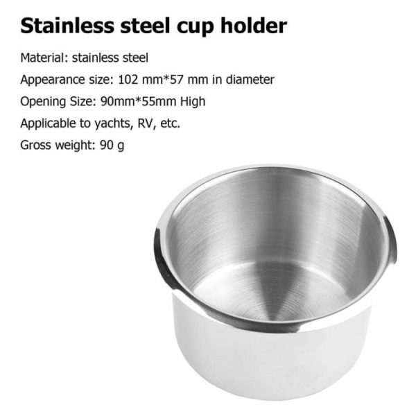 1pc Stainless Steel Cup Drinking Holder for Marine Boat Car Truck Camper  |  Others Motorcycle Others