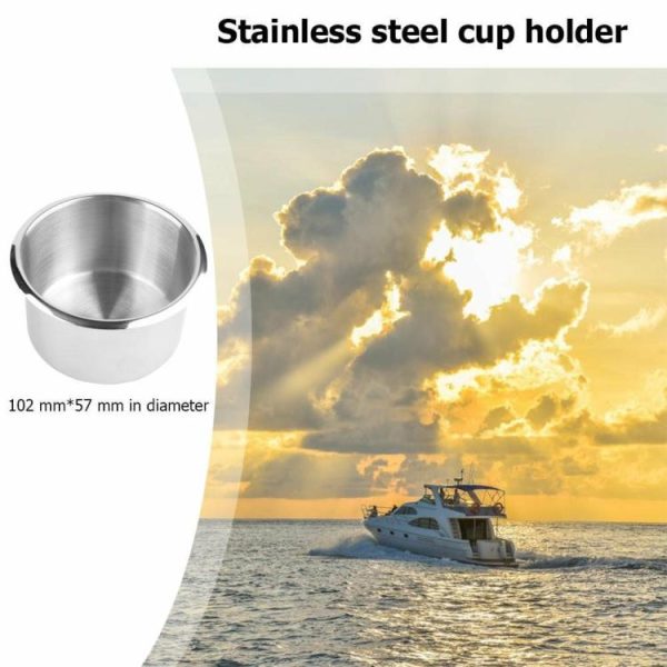 1pc Stainless Steel Cup Drinking Holder for Marine Boat Car Truck Camper  |  Others Motorcycle Others