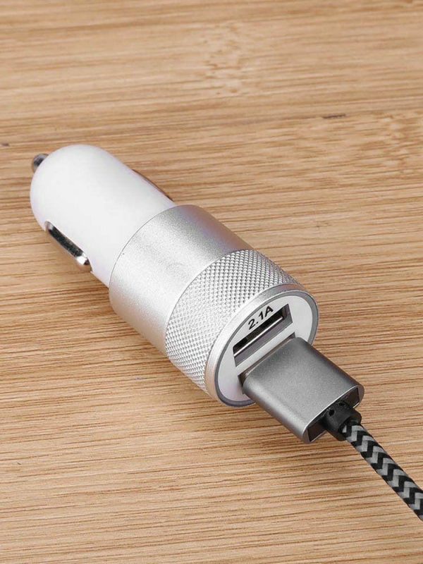 2.1A 1.0A Car Charger Dual USB Metal Car Charger Adapter for Tablet Mobile Phone  |  Car Charger Car Charger Car Charger