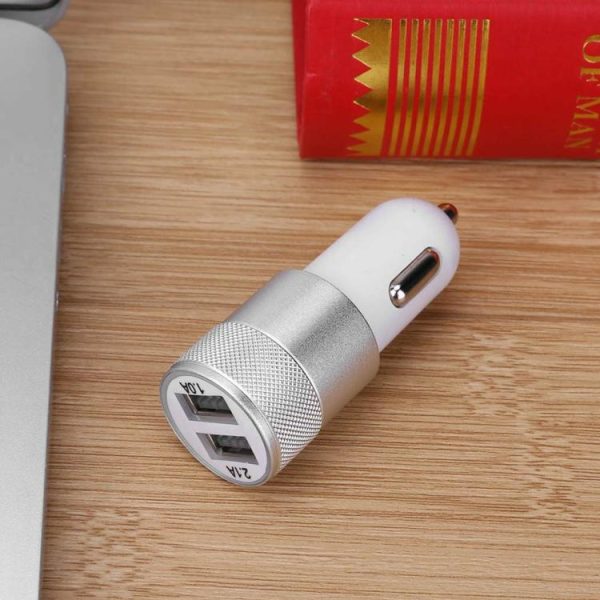 2.1A 1.0A Car Charger Dual USB Metal Car Charger Adapter for Tablet Mobile Phone  |  Car Charger Car Charger Car Charger