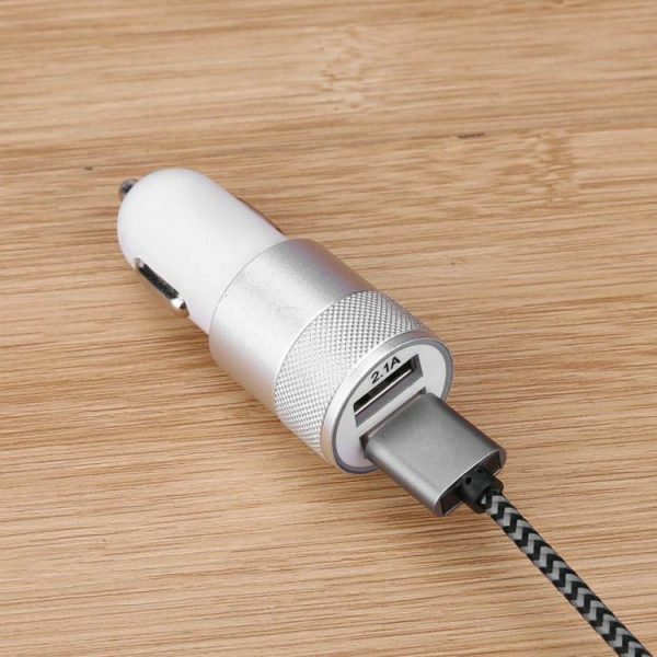 2.1A 1.0A Car Charger Dual USB Metal Car Charger Adapter for Tablet Mobile Phone  |  Car Charger Car Charger Car Charger