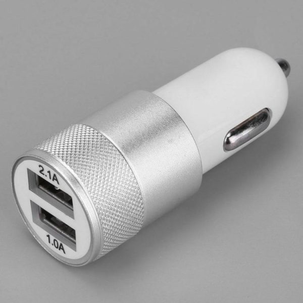 2.1A 1.0A Car Charger Dual USB Metal Car Charger Adapter for Tablet Mobile Phone  |  Car Charger Car Charger Car Charger