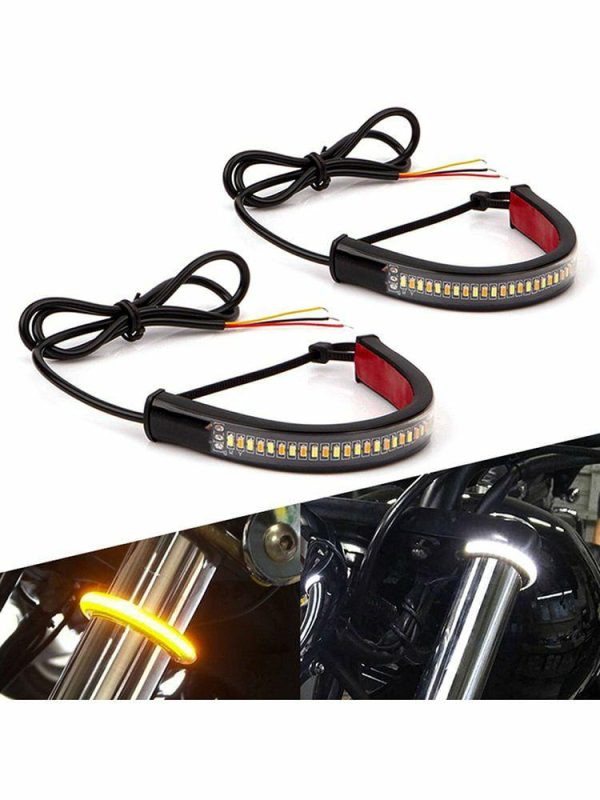 2pcs 36LED Motorcycle Turn Signal Light Bar DRL 3014 SMD Fork Strip Lamp  |  Replacement Parts Motorcycle Replacement Parts