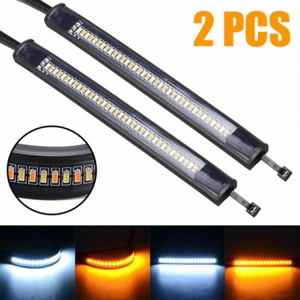 2pcs 36LED Motorcycle Turn Signal Light Bar DRL 3014 SMD Fork Strip Lamp  |  Replacement Parts Motorcycle Replacement Parts