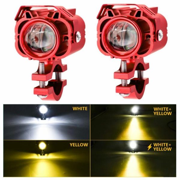 2pcs Headlight for Motorcycle Waterproof Headlight Led Motorcycle for Motorcycle  |  Replacement Parts Motorcycle Black