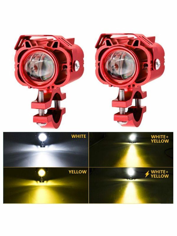 2pcs Headlight for Motorcycle Waterproof Headlight Led Motorcycle for Motorcycle  |  Replacement Parts Motorcycle Black