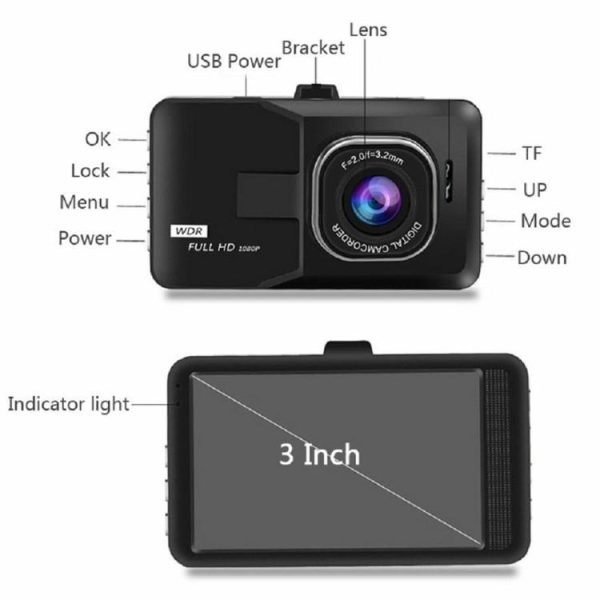 3 inch Screen G-sensor Car Auto DVR Video Recorder Loop Recording Dash Cam  |  Navigation & Recor Car Electronics Navigation & Recor