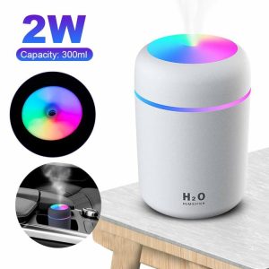 300ml Air Humidifier USB with Colorful Light Car Purifier Aroma Anion Mist Maker  |  Humidifier & Purifier Car Electronics Humidifier & Purifier