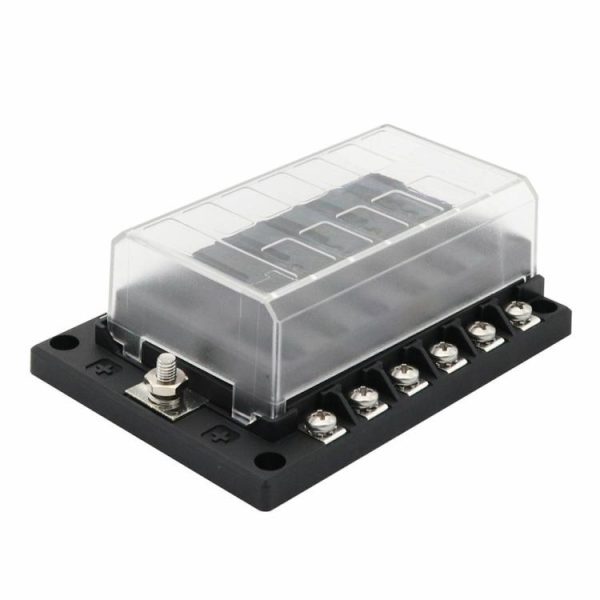 32V DC 12-Way Fuse Box Dual-Use Cover Blade Fuse Block Holder for Car Boat  |  Others Motorcycle Others