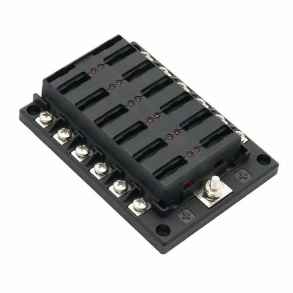 32V DC 12-Way Fuse Box Dual-Use Cover Blade Fuse Block Holder for Car Boat  |  Others Motorcycle Others