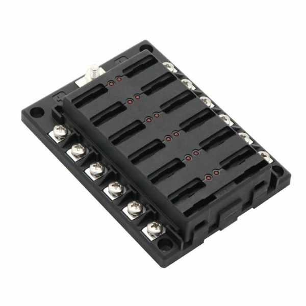 32V DC 12-Way Fuse Box Dual-Use Cover Blade Fuse Block Holder for Car Boat  |  Others Motorcycle Others