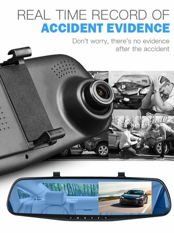 4.3Inch Car DVR HD 1080P Dual Lens Auto Video Camera Night Vision Loop Recording  |  Navigation & Recor Car Electronics Navigation & Recor