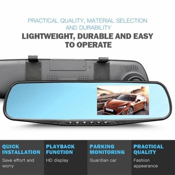 4.3Inch Car DVR HD 1080P Dual Lens Auto Video Camera Night Vision Loop Recording  |  Navigation & Recor Car Electronics Navigation & Recor