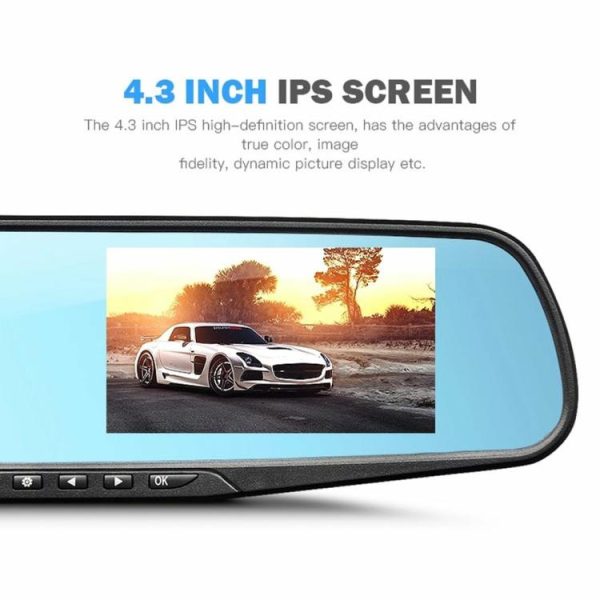 4.3Inch Car DVR HD 1080P Dual Lens Auto Video Camera Night Vision Loop Recording  |  Navigation & Recor Car Electronics Navigation & Recor