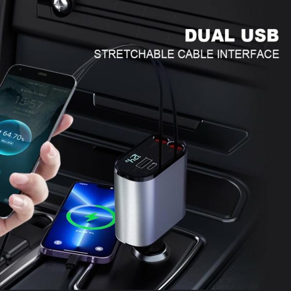 4 in 1 USB Car Fast Charger 86W Type C for Apple USB Charger Socket Power Outlet  |  Car Charger Car Charger Car Charger