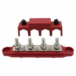 4 Post Power Distribution Block Bus Bar High Current Wiring Stud for RV  |  Others Motorcycle Black/Red