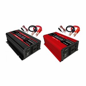 4000W Dual USB Inverter 12V to 110V/220V Charge Converter Car Inverter  |  Jump Starter & Inverters Car Electronics Black/Red