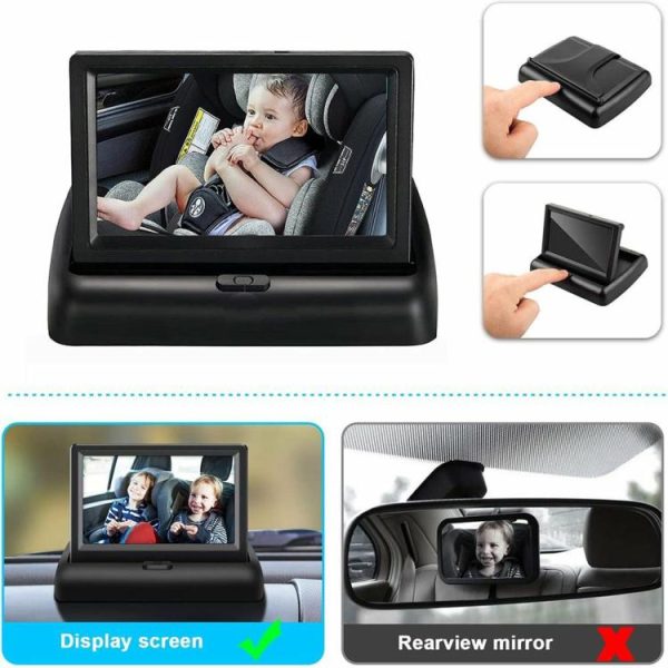 5 Inch Baby Car Mirror Foldable Rearview Baby Camera 8 LED 150 Degree View Angle  |  Navigation & Recor Car Electronics Navigation & Recor