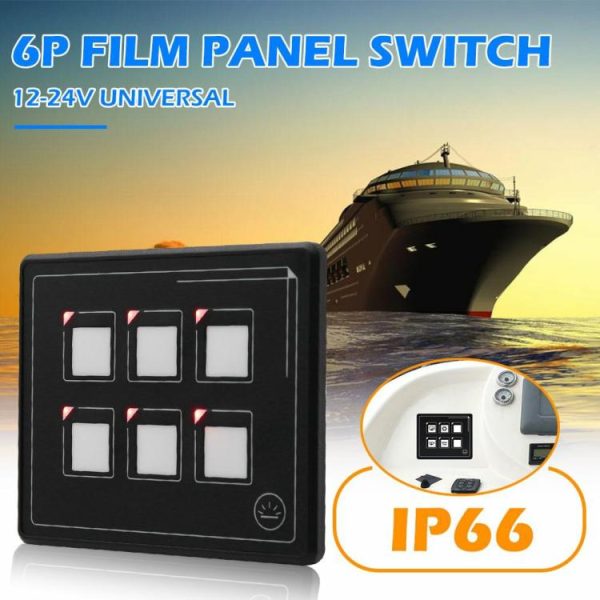 6 Gang Panel Box Kit IP67 Waterproof Car LED Touch Membrane Control Panel Switch  |  Others Motorcycle Others