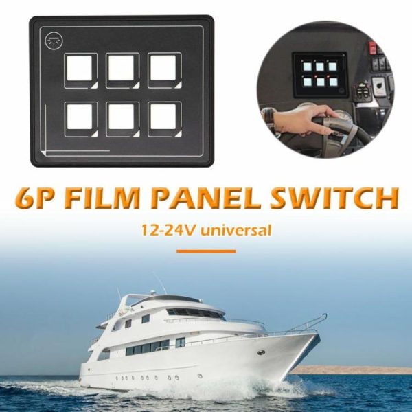 6 Gang Panel Box Kit IP67 Waterproof Car LED Touch Membrane Control Panel Switch  |  Others Motorcycle Others