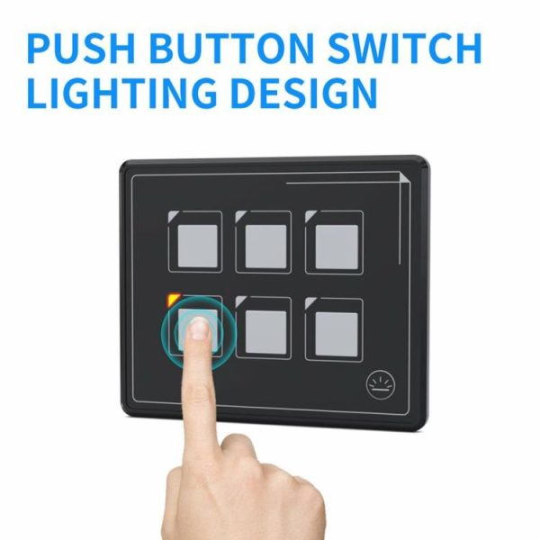 6 Gang Panel Box Kit IP67 Waterproof Car LED Touch Membrane Control Panel Switch  |  Others Motorcycle Others