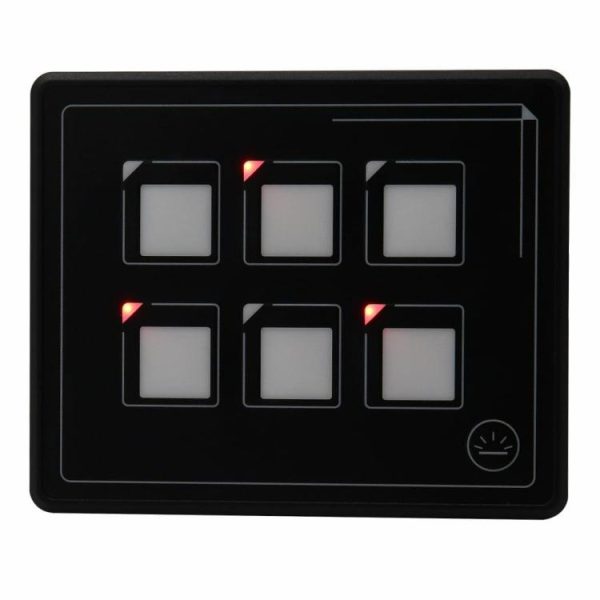 6 Gang Panel Box Kit IP67 Waterproof Car LED Touch Membrane Control Panel Switch  |  Others Motorcycle Others