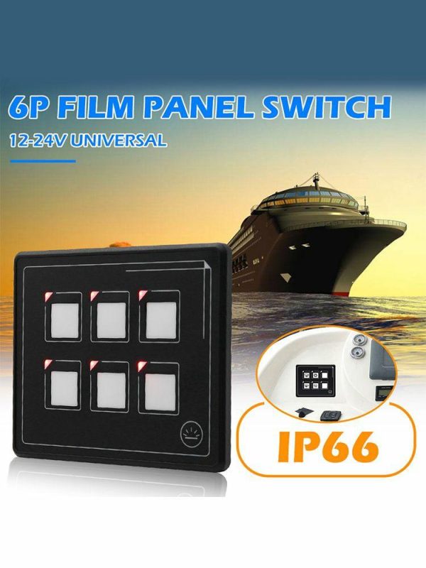 6 Gang Panel Box Kit IP67 Waterproof Car LED Touch Membrane Control Panel Switch  |  Others Motorcycle Others