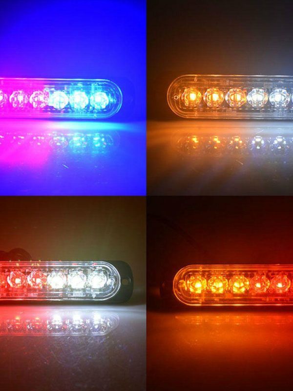 6LED Car Emergency Light 12V -24V Auto Grille Lights for Cars/Motorcycles/Trucks  |  Motorcycle Lights Motorcycle Motorcycle Lights