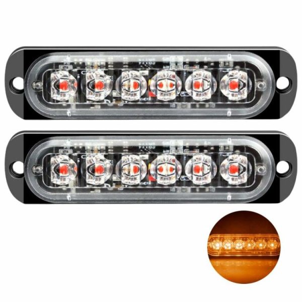 6LED Car Emergency Light 12V -24V Auto Grille Lights for Cars/Motorcycles/Trucks  |  Motorcycle Lights Motorcycle Motorcycle Lights