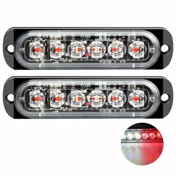 6LED Car Emergency Light 12V -24V Auto Grille Lights for Cars/Motorcycles/Trucks  |  Motorcycle Lights Motorcycle Motorcycle Lights